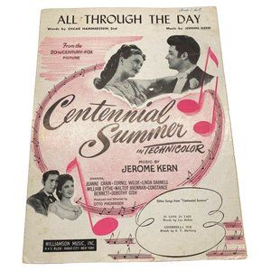 All Through the Day Piano Sheet Music From Centennial Summer 1946 Jeanne Crain